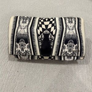 Roberto Cavalli Leather Clutch with wrist strap